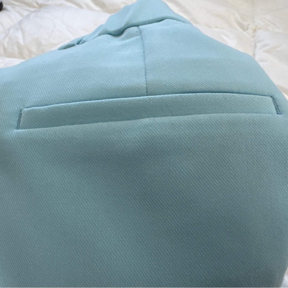 Abercrombie & Fitch Sloan Tailored Wide Leg Pant in Light Blue - Picture 10 of 10